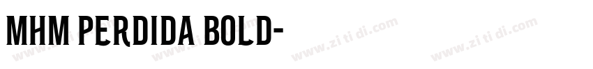 MHM PERDIDA Bold字体转换 MHM PERDIDA Bold字体转换